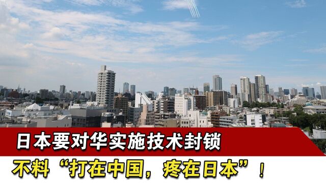 日本要对华实施技术封锁,不料“打在中国,疼在日本”!