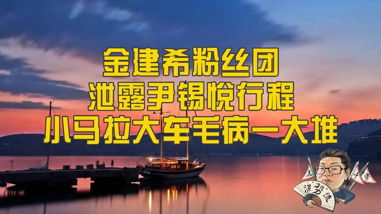 花千芳:金建希粉丝团,泄露尹锡悦行程,小马拉大车毛病一大堆