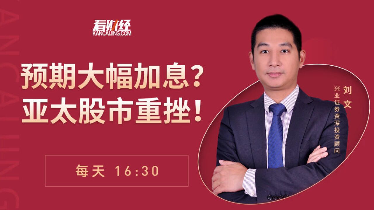 兴业证券资深投顾刘文:预期大幅加息?亚太股市重挫!