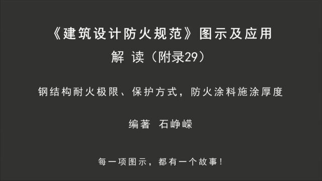 解读附录29:钢结构耐火极限、保护方式,防火涂料施涂厚度!《建筑设计防火规范图示及应用》