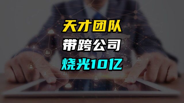 天才团队,带跨公司,烧光10亿,卖身自救