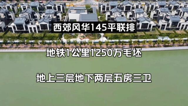 松江泗泾九号线地铁一公里:实拍西郊风华145平的联排别墅地上三层地下两层,五房三卫1250万