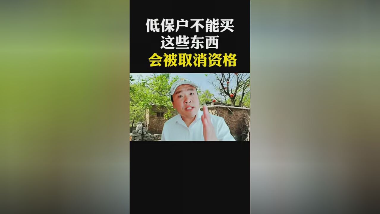 低保户不能买这些东西 会被取消资格 #聚焦三农服务三农 #三农快成长