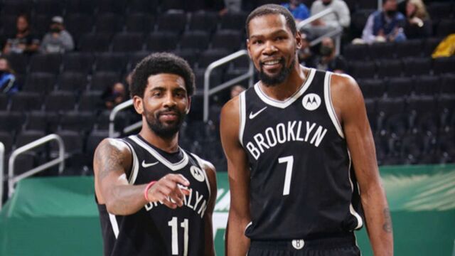 全员健康！篮网将全员出战明天对阵勇士的比赛，杜兰特欧文加入球队后首次