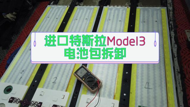 进口特斯拉Model 3电池包长啥样?拆开看一下—新能源维修