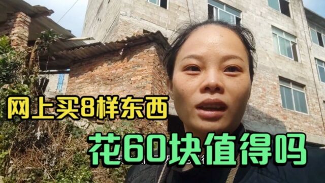 第242集,枫林在网上买8样东西,花60块钱大家觉得值得这个价钱吗