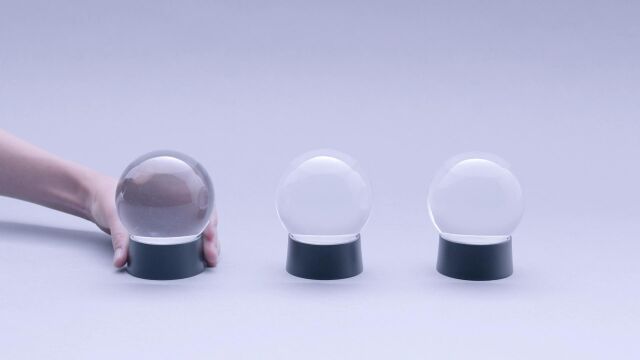 invisible snowglobe by nendo