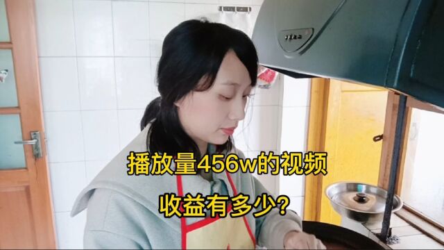 一条播放量456w的视频,收益有多少?