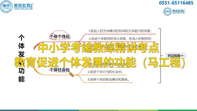 中小学考编教综精讲考点———教育促进个体发展的功能(马工程)