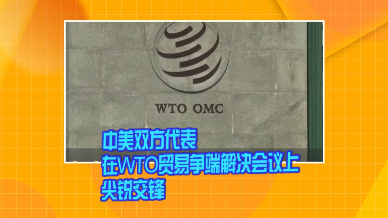 中美双方代表在WTO贸易争端解决会议上尖锐交锋