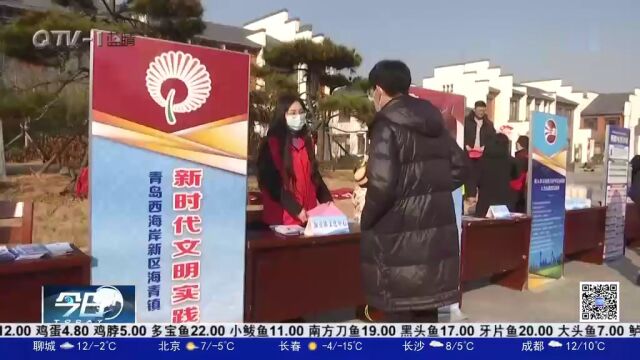 西海岸新区海青镇联合招聘大集举行,40余家企业带来2000多岗位