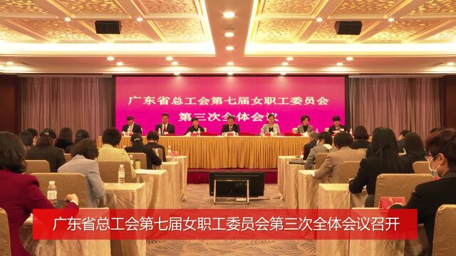 广东省总工会第七届女职工委员会第三次全体会议召开