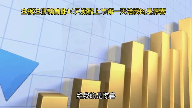 主板注册制首批10只新股上市第一天给我的是惊喜