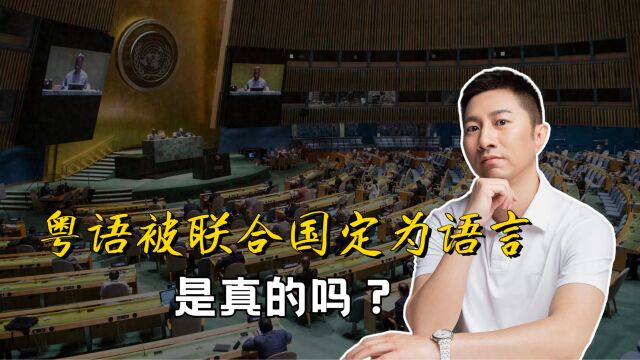 粤语被联合国定义为语言是真的吗?