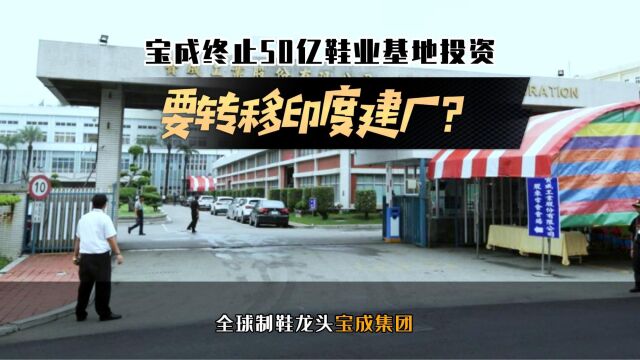 全球制鞋龙头宝成,终止50亿元鞋业基地投资,转移印度建厂!