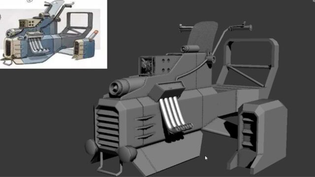 【3dmax建模】概念飞行器模型制作教程.零基础建模教程