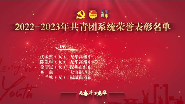 省、市、区级共青团系统荣誉表彰名单来啦!