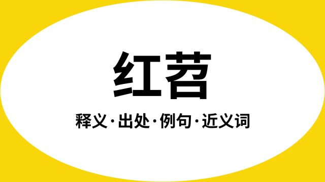 “红苕”是什么意思?