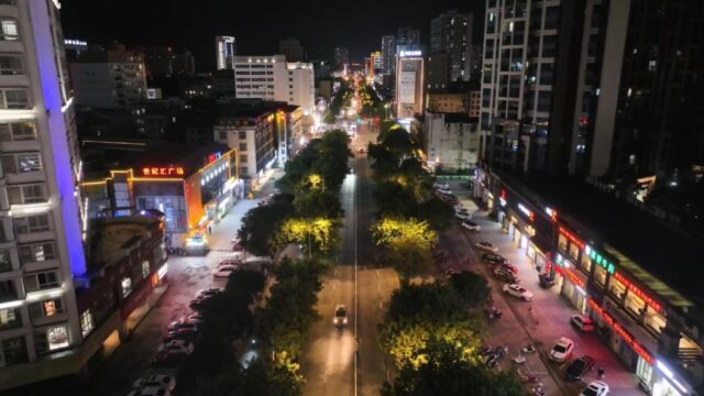 钦州老城区城市夜景