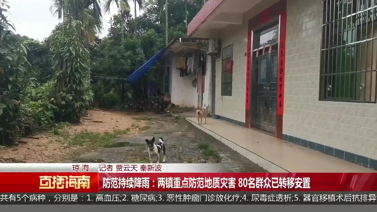 防范持续降雨:两镇重点防范地质灾害 80名群众已转移安置