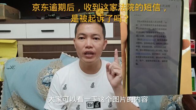 京东逾期后,收到这家法院的短信,是被起诉了吗?