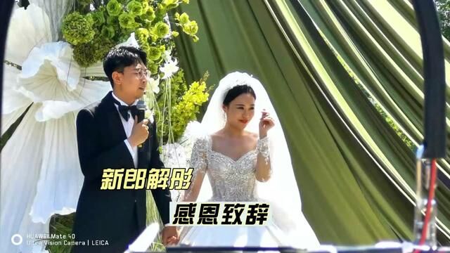 解彤的感恩致辞:饮水思源,牢记感恩 #走心婚礼 #森系婚礼 #婚礼外景 #婚礼 #新郎致辞 #石家庄婚礼主持人