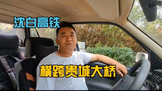 实拍抚顺贵城大桥上跨沈白高铁横跨沈吉铁路