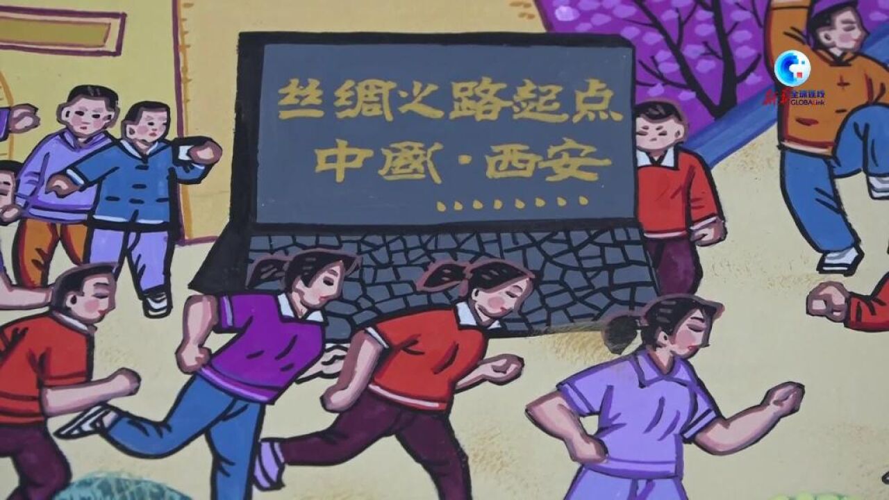 全球连线|陕西农民画家绘制画卷献礼杭州亚运会