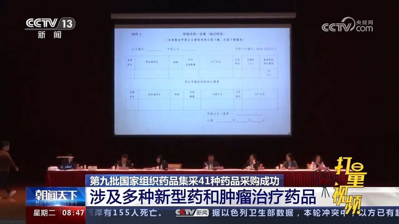 第九批国家组织药品集采41种药品涉及多种新型药和肿瘤治疗药品