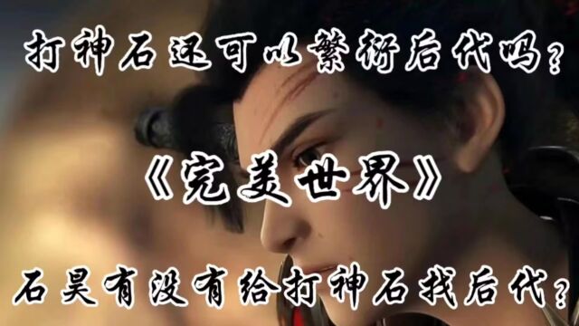 完美世界:打神石还可以繁衍后代吗?石昊究竟有没有给打神石找后代?