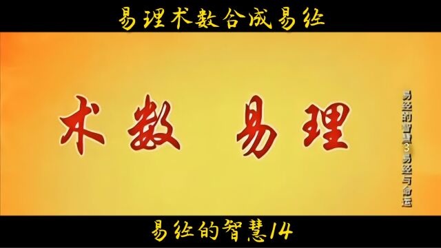 易经的智慧14:易理术数组合成了易经!