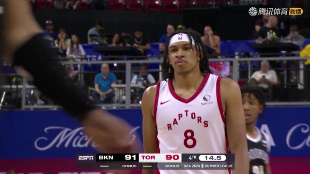 NBA夏季联赛 篮网vs猛龙全场回放