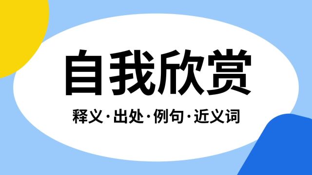 “自我欣赏”是什么意思?