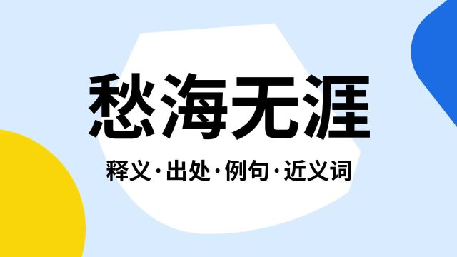 “愁海无涯”是什么意思?