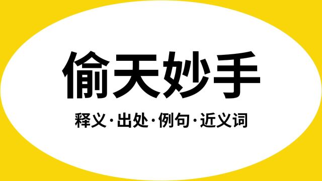 “偷天妙手”是什么意思?