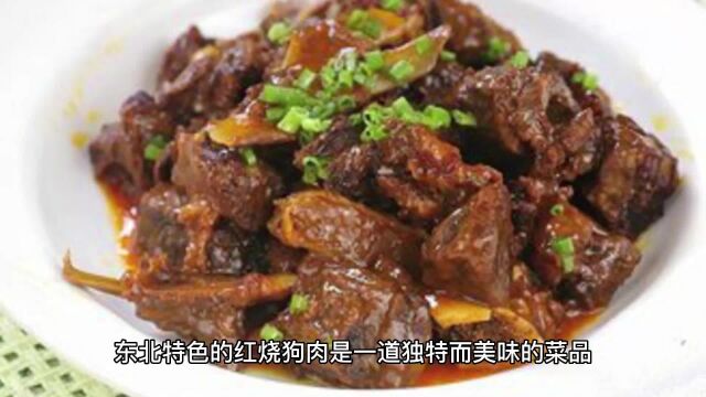 东北特色,香气四溢的红烧狗肉