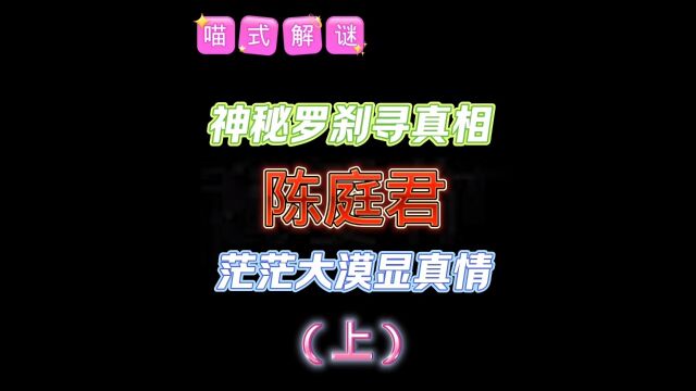 【陈庭君】这个神秘的罗刹国男子,究竟知道些什么呢?