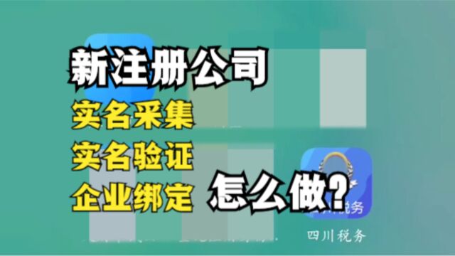 新注册公司怎么通过税务app,做实名采集、实名验证和企业绑定?