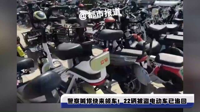 警察喊你快来领车!22辆被盗电动车已追回