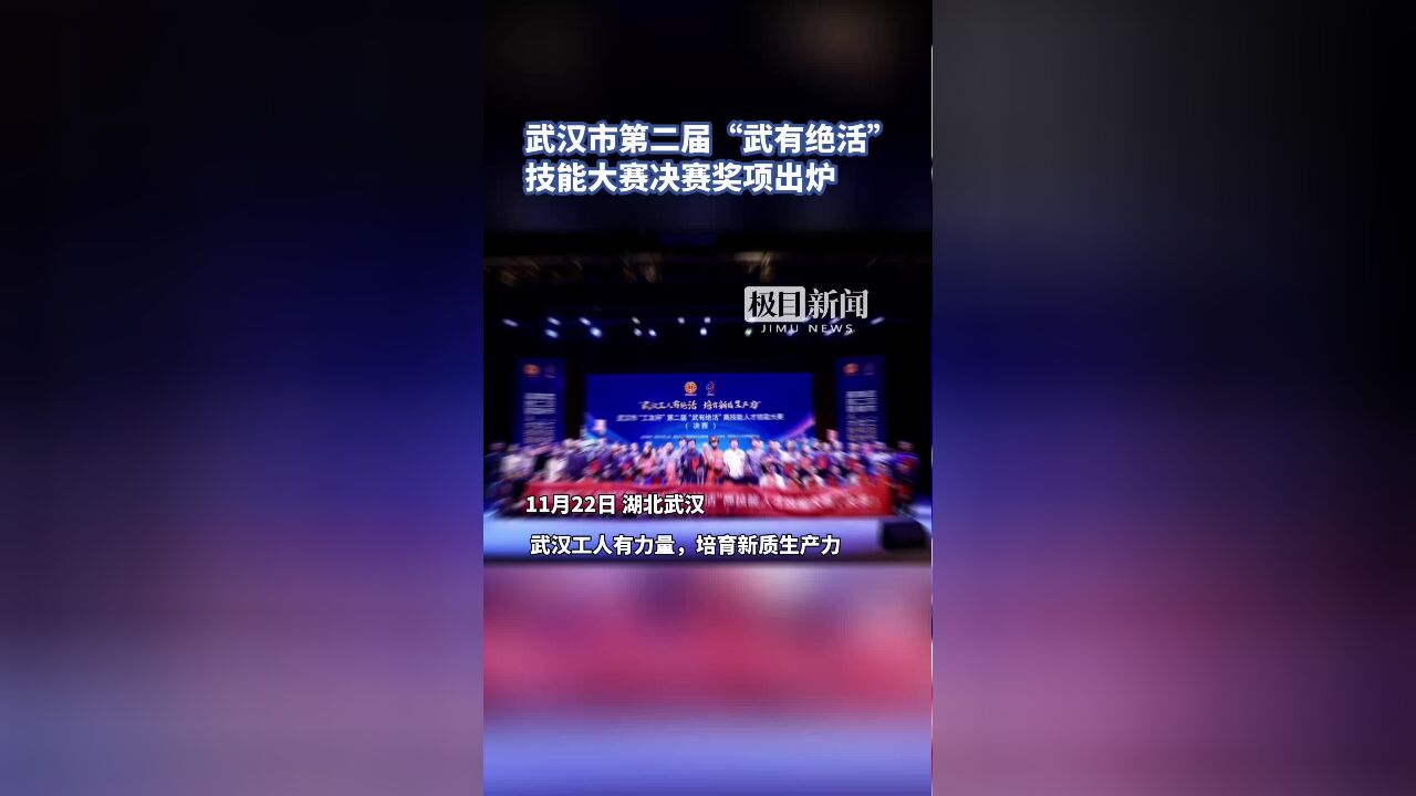 武汉市第二届“武有绝活”技能大赛决赛奖项出炉