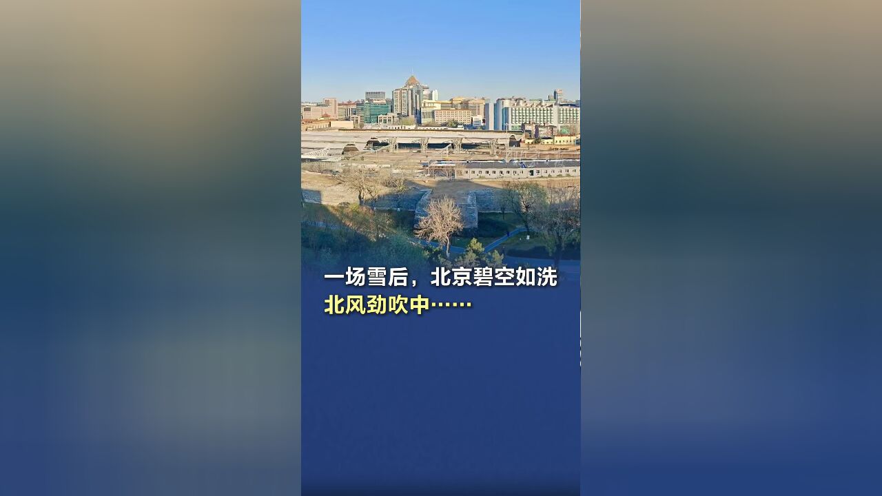 一场雪后,北京碧空如洗!北风劲吹中……