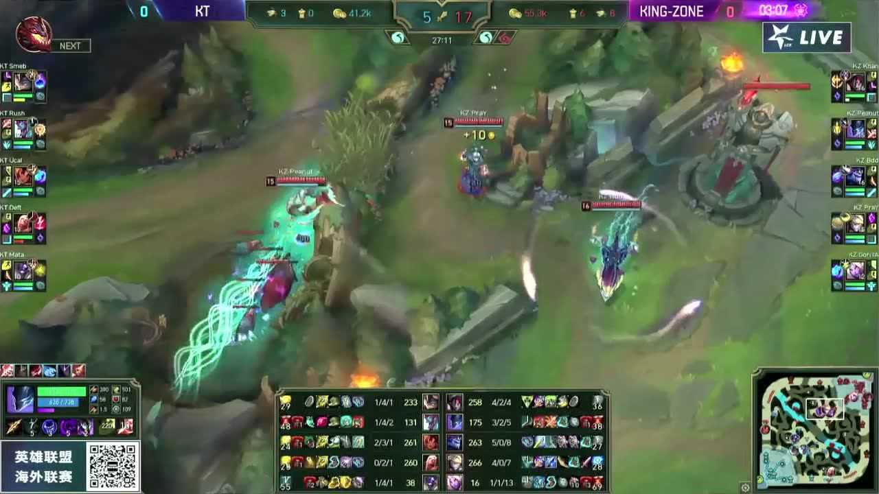 [LCK18 夏]W2D1KT vs KZ01