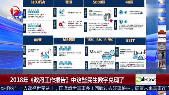 2018年《政府工作报告》中这些民生数字兑现了