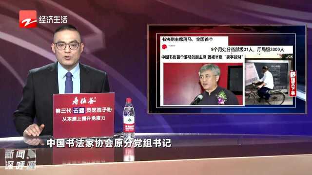 书协首个落马副主席:卖字敛财曾遭举报