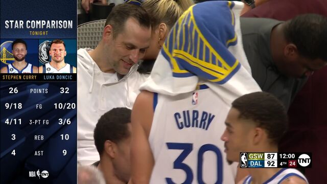 NBA常规赛：勇士vs独行侠第4节原声解说回放