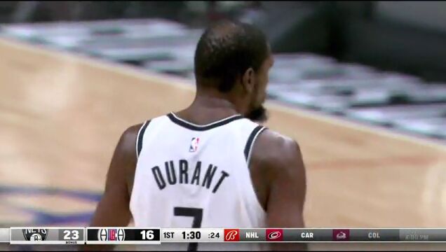 NBA常规赛：篮网vs快船第1节中文解说回放