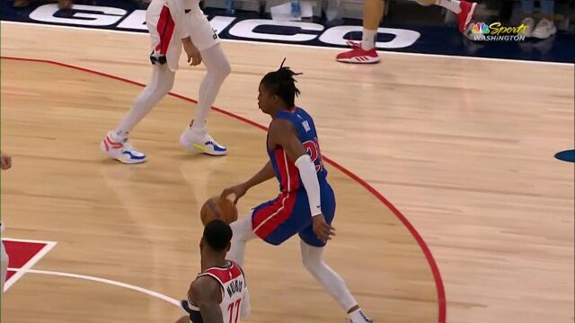 NBA常规赛：活塞vs奇才第3节原声解说回放