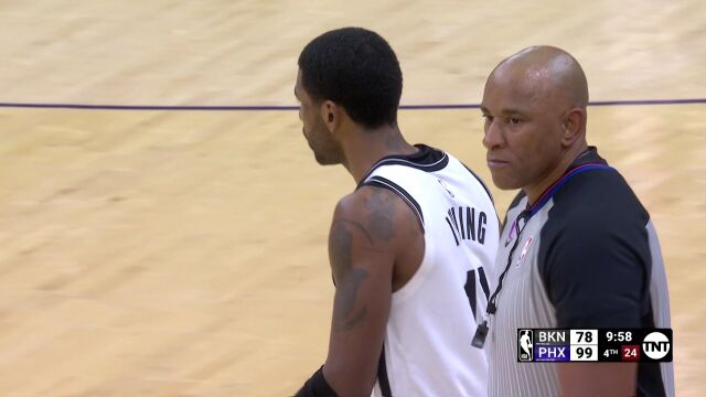 终于等到你 欧文命中本场比赛首记三分打成3+1