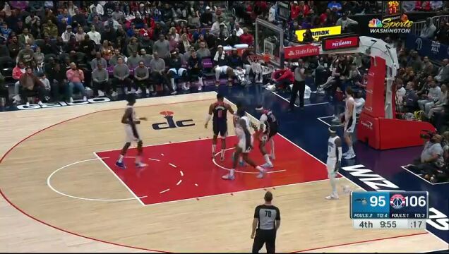 NBA常规赛：魔术vs奇才第4节英文原声回放