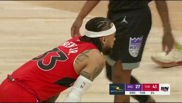 NBA常规赛：国王vs猛龙第2节中文解说回放